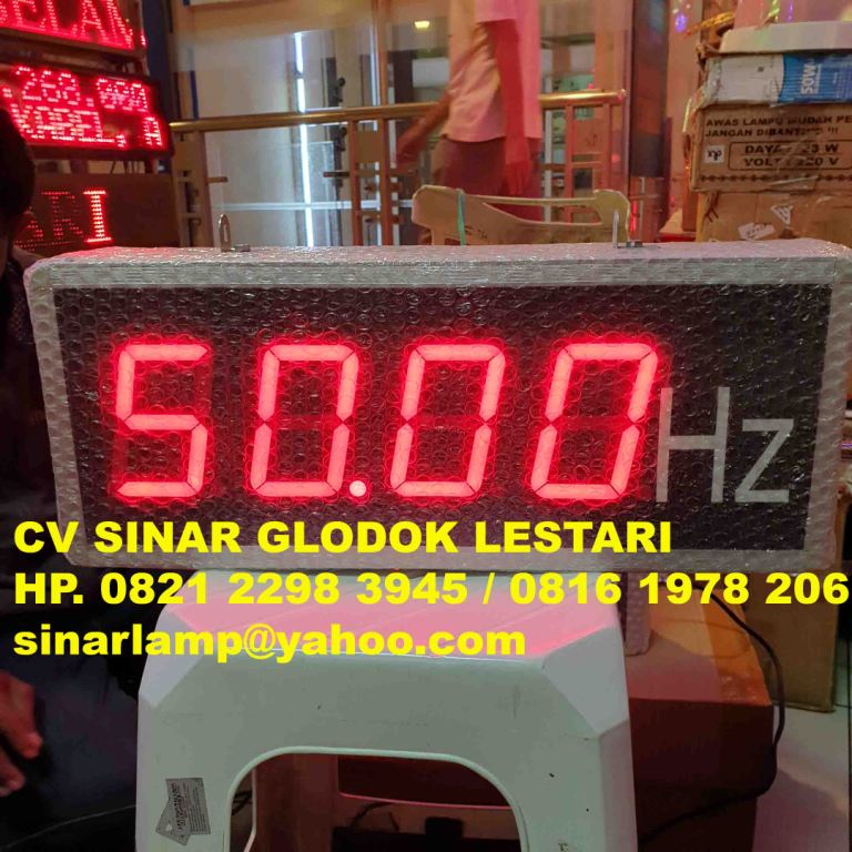 Lampu Display Hz 4 Digit 4 inch Frekuensi Meter